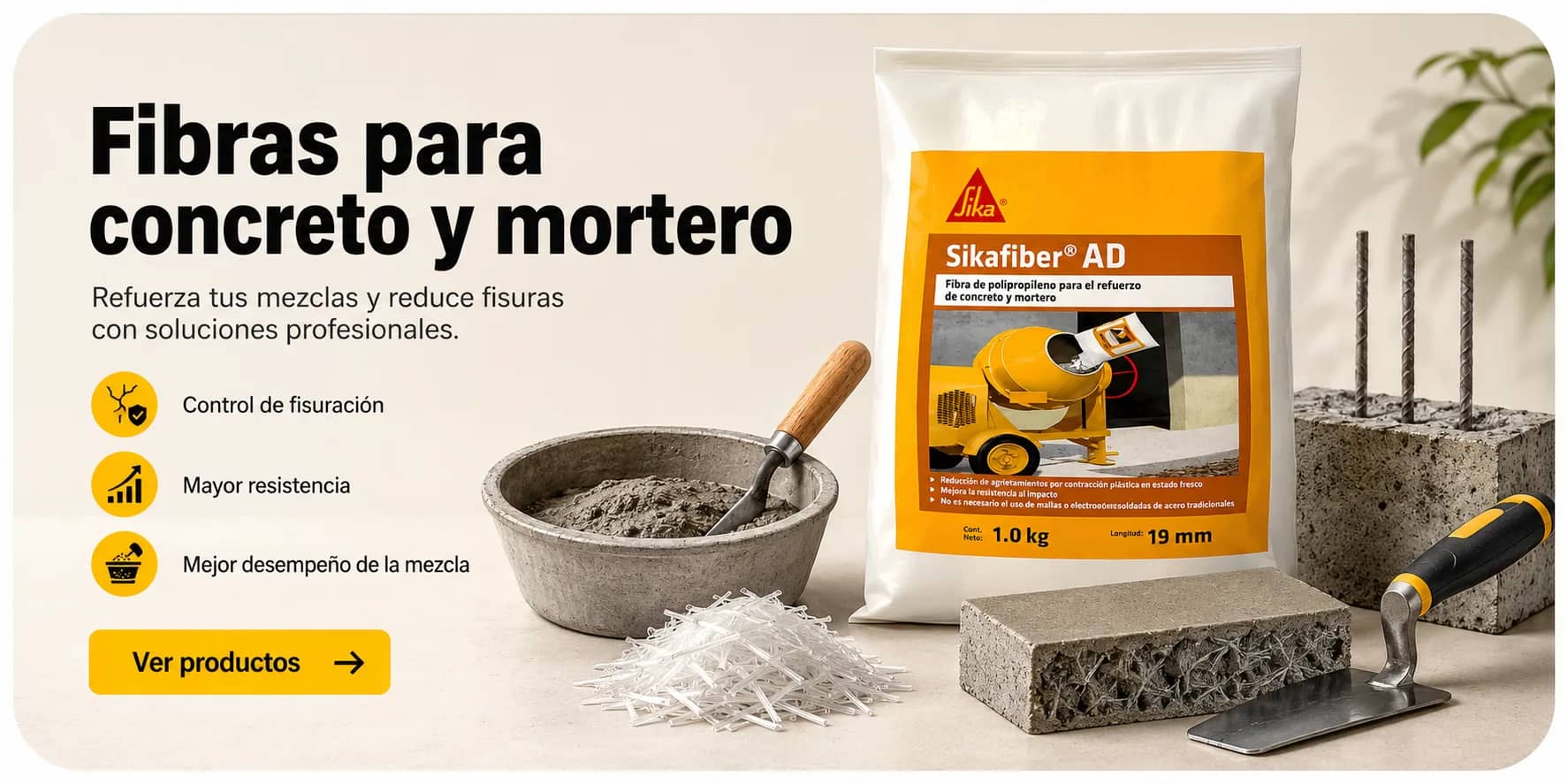 Imagen de categoría Fibras para concreto y mortero