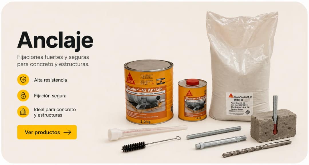 Solución Sika para anclajes y fijaciones