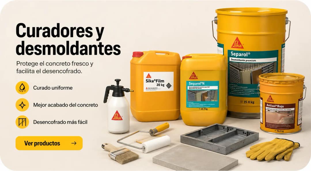 Solución Sika para curadores, desmoldantes y formaletas