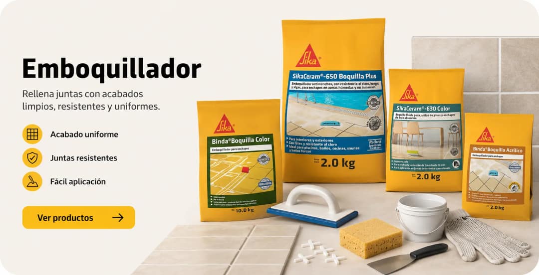Solución Sika para enchapes y boquillas