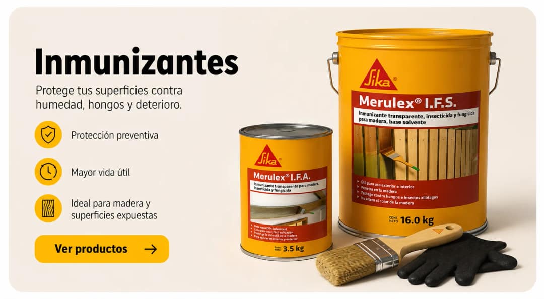 Solución Sika para madera e inmunizantes