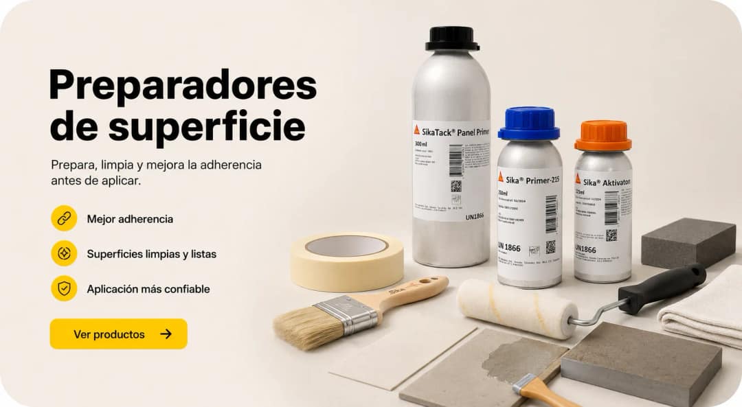 Solución Sika para limpieza y preparación de superficies