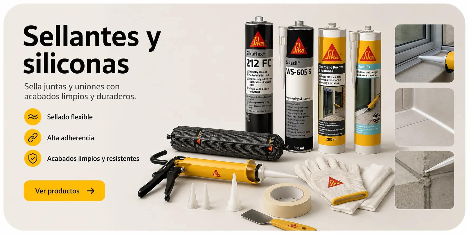 Solución Sika para sellado de juntas y fisuras