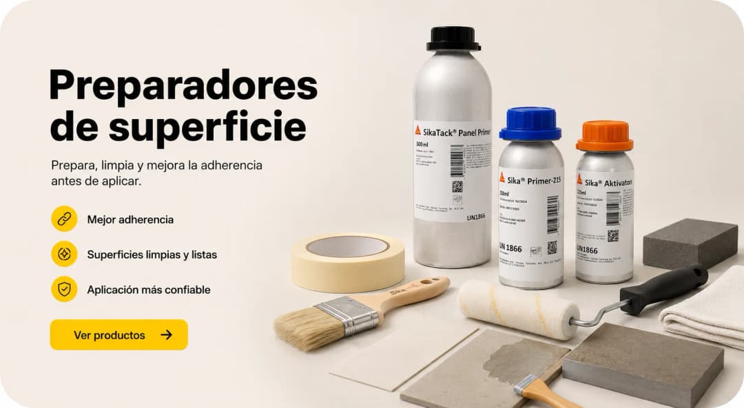 Solución Sika para limpieza y preparación de superficies