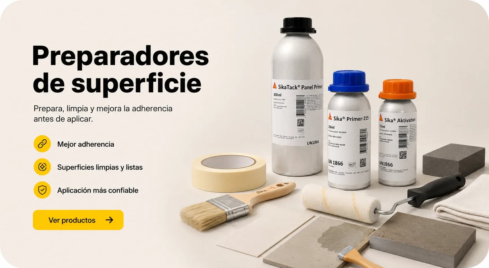 Solución Sika para limpieza y preparación de superficies