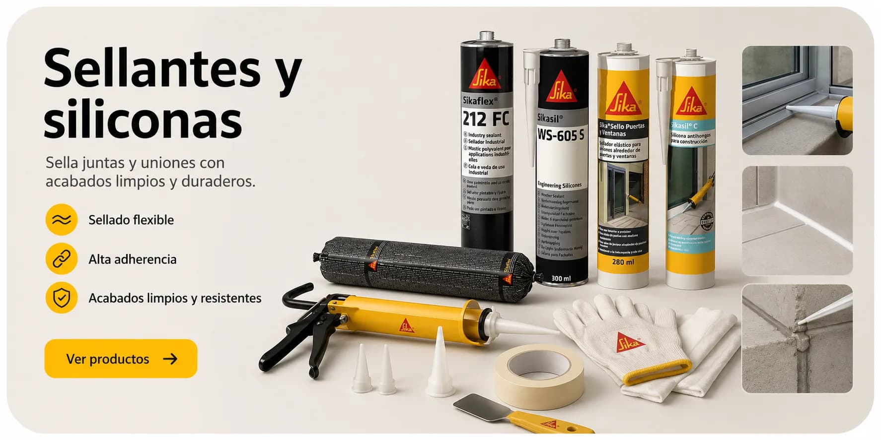 Solución Sika para sellado de juntas y fisuras