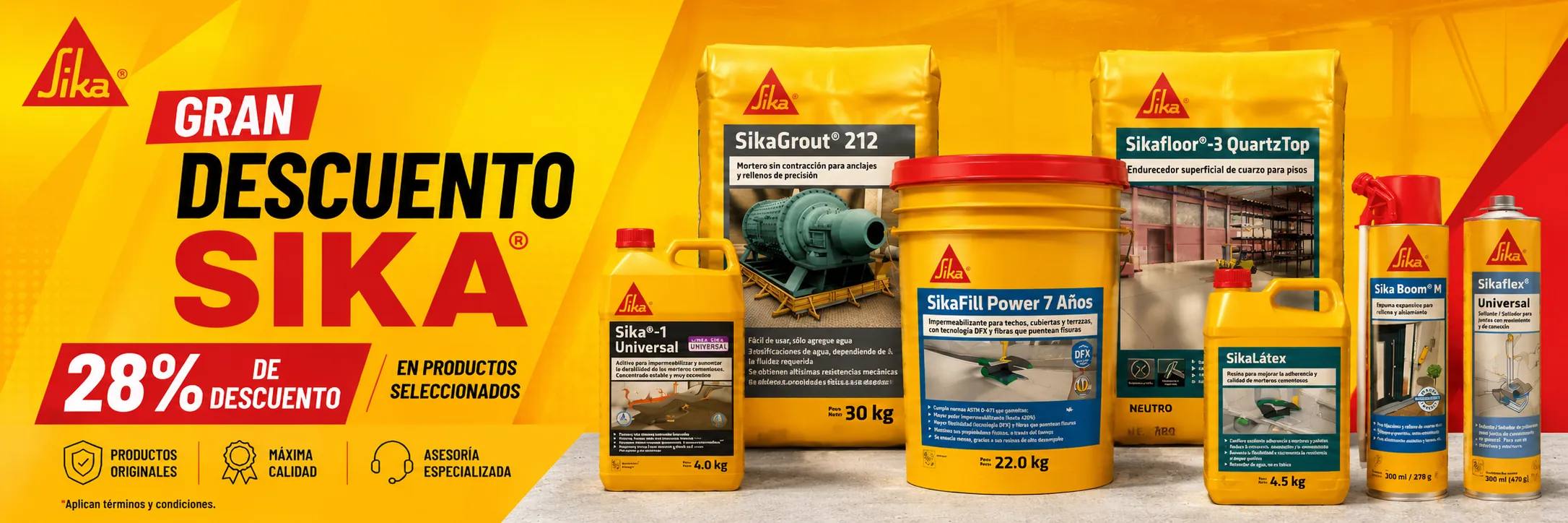 Gran descuento Sika®: de descuento en productos seleccionados
