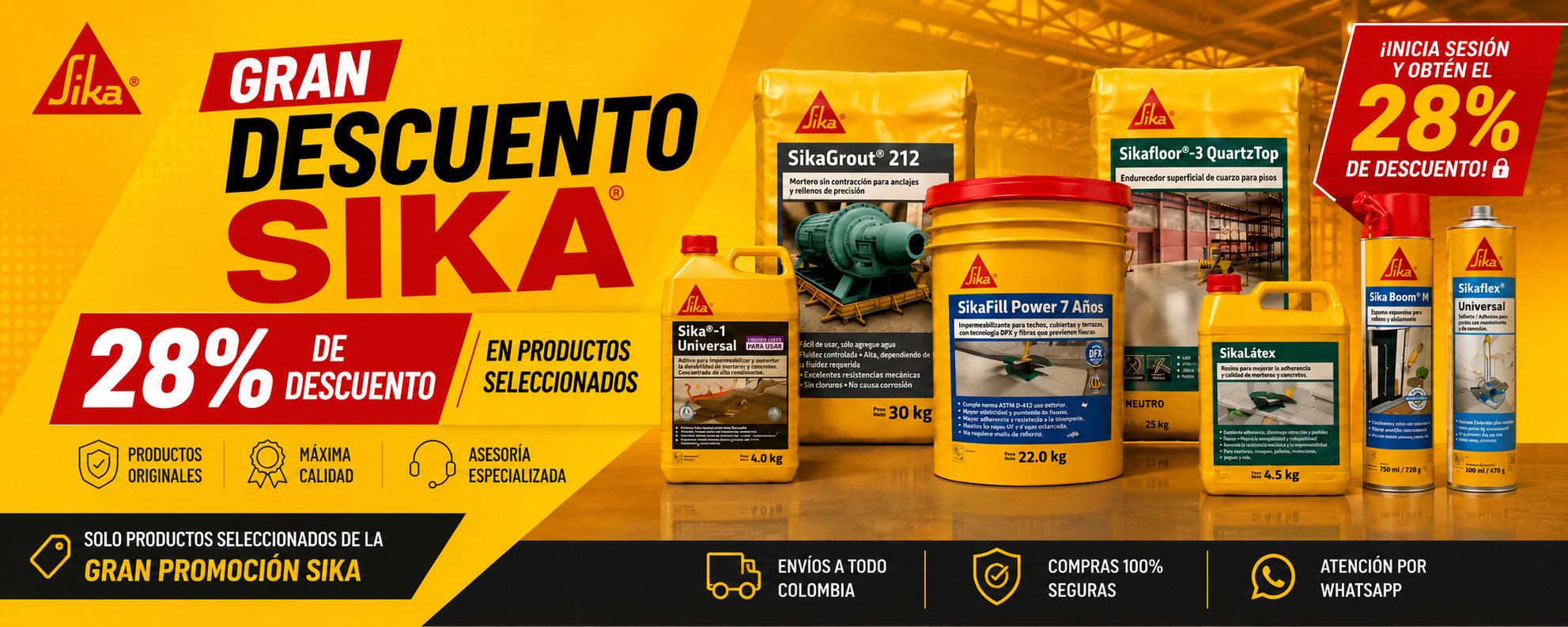 Gran descuento Sika®: de descuento como invitado